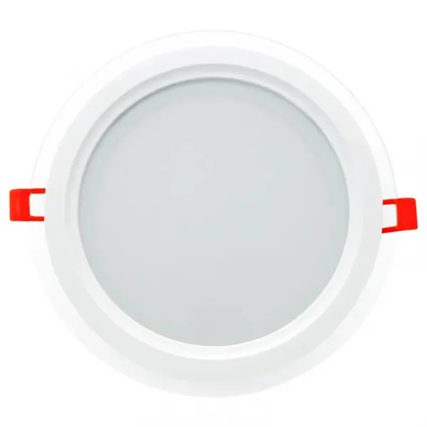 18W recessed round LED luminaire with glass "VESTA"