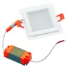 Recessed square LED luminaire with glass "VESTA" 6W
