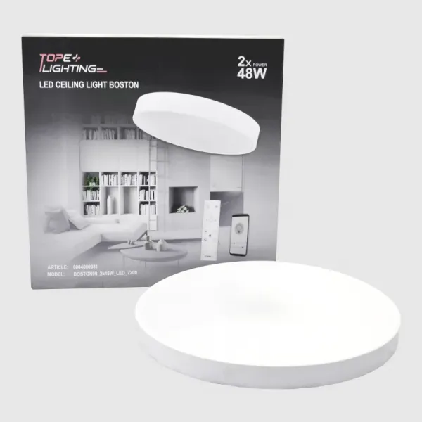Ceiling white LED luminaire "BOSTON" 2x60W