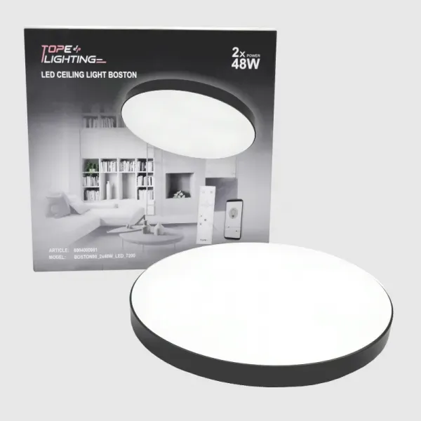 Ceiling luminaire "BOSTON" 2x60W black LED