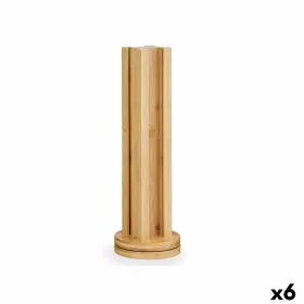 Stand for 36 Coffee Capsules Kinvara Bamboo 11 x 11 x 34 cm 11 x 30,5 x 11 cm Rotating (6 Units)