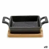 Indas užkandžiams patiekti Kinvara Ruda Juoda Medžio Bambukas Geležis 19 x 5 x 14 cm 14 x 5 x 18,5 cm (12 vnt.)