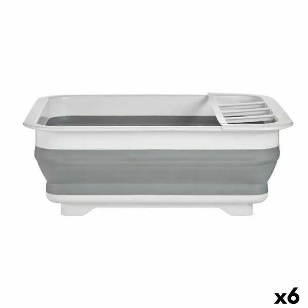 Saliekams Virtuves Trauku Turētājs Kinvara Balts Pelēks polipropilēns TPR 37,9 x 29,3 x 12 cm 38 x 5,4 x 29 cm 29,3 x 5,4 x 37,9