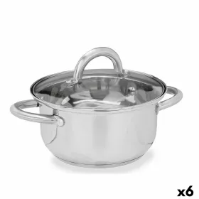 Кастрюля со стеклянной крышкой Kinvara Прозрачный Серебристый 27 x 10 x 19,5 cm (6 штук)