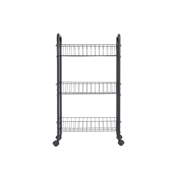 Daržovių vežimėlis Kinvara Juoda Metalinis polipropileno Plastmasinis 37 x 27 x 63 cm 26,5 x 56 x 8,5 cm (4 vnt.)