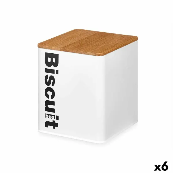 Keksi- ja kakkurasia Kinvara Valkoinen Metalli 13,7 x 16,5 x 14 cm 14,4 x 16,5 x 14,4 cm (6 osaa)