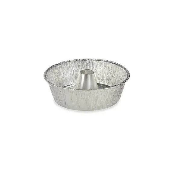 Flan Mould Kinvara Silver Aluminium 25 x 7,7 x 25 cm Disposable Crème Caramel (12 Units)