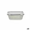 Pārtikas paplātes komplekts Kinvara Alumīnijs 14,5 x 7,5 x 12,5 cm Vienreizējās lietošanas Ar vāku (12 gb.)