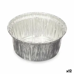 Flano deserto forma Kinvara Sidabras Aliuminis 8,5 x 8 x 8,5 cm Vienkartiniai Apskritas (12 vnt.)