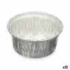 Flano deserto forma Kinvara Sidabras Aliuminis 8,5 x 8 x 8,5 cm Vienkartiniai Apskritas (12 vnt.)