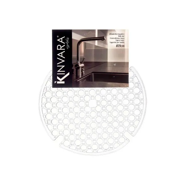 Нескользящий коврик Kinvara Прозрачный Пластик 29 x 0,1 x 29 cm Раковина (12 штук)