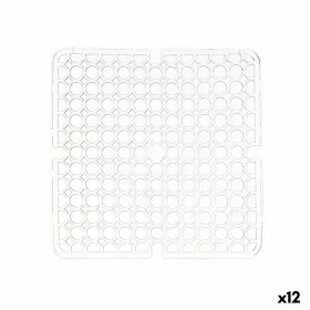 Neslystantis kilimėlis Kinvara Skaidrus Plastmasinis 28 x 0,1 x 28 cm 28,5 x 0,1 x 28 cm Kriauklė (12 vnt.)