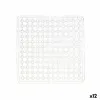 Neslystantis kilimėlis Kinvara Skaidrus Plastmasinis 28 x 0,1 x 28 cm 28,5 x 0,1 x 28 cm Kriauklė (12 vnt.)
