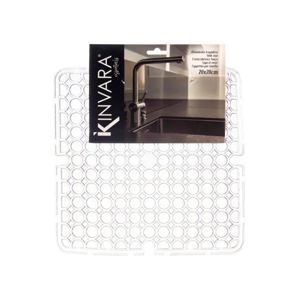 Neslystantis kilimėlis Kinvara Skaidrus Plastmasinis 28 x 0,1 x 28 cm 28,5 x 0,1 x 28 cm Kriauklė (12 vnt.)