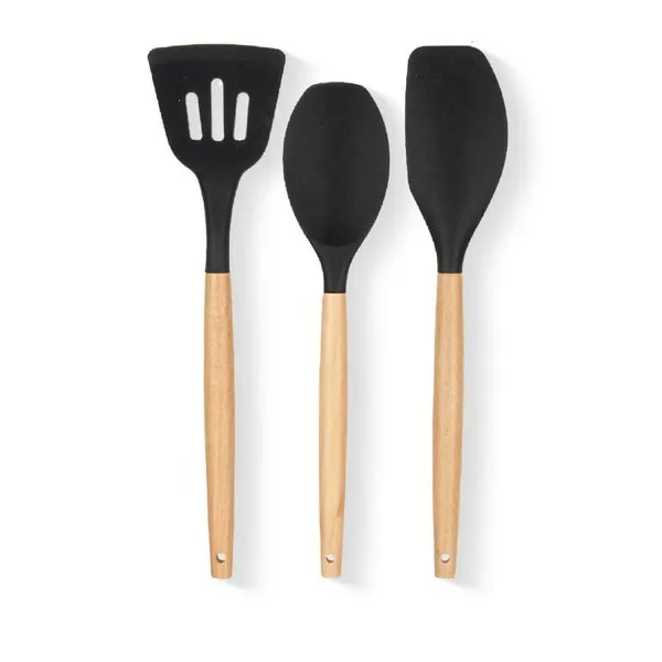 Kitchen Utensils Set Kinvara Wood Silicone 20 x 32 x 4 cm 20 x 37 x 3,5 cm (6 Units)
