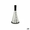 Grater Kinvara Black Silver Stainless steel ABS TPR 11,5 x 24,5 x 11,5 cm (12 Units)