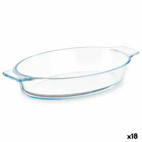 Pasniegšanas Plate Vivalto Caurspīdīgs Borosilikāta glāze 800 ml 27 x 4,5 x 15,8 cm Ar rokturiem (18 gb.)