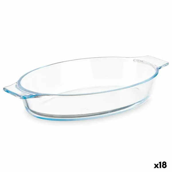 Поднос Vivalto Прозрачный Боросиликатное стекло 800 ml 27 x 4,5 x 15,8 cm С ручками (18 штук)