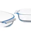 Vuoka Vivalto Läpinäkyvä Borosilikaattilasi 2 L 2L 30,2 x 6 x 19,6 cm 34,5 x 6,4 x 22,5 cm Kahvoilla (12 osaa)