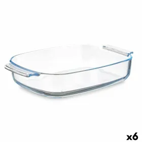 Serving Platter Vivalto Transparent Borosilicate Glass 3,8 L 38 x 6,5 x 25,4 cm With handles (6 Units)