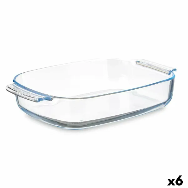 Vuoka Vivalto Läpinäkyvä Borosilikaattilasi 3,8 L 38 x 6,5 x 25,4 cm Kahvoilla (6 osaa)