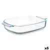 Serviravimo Lėkštė Vivalto Skaidrus Borosilikatinis stiklas 3,8 L 38 x 6,5 x 25,4 cm Su rankenomis (6 vnt.)