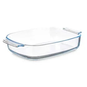 Serving Platter Vivalto Transparent Borosilicate Glass 3,8 L 38 x 6,5 x 25,4 cm With handles (6 Units)