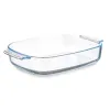 Serving Platter Vivalto Transparent Borosilicate Glass 3,8 L 38 x 6,5 x 25,4 cm With handles (6 Units)
