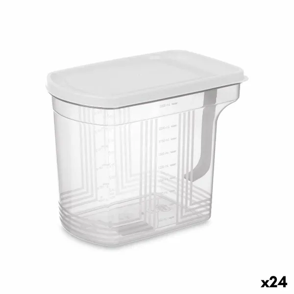 Ruoan säilytysrasia Kinvara Harmaa Läpinäkyvä 2,5 L 20,5 x 17 x 13 cm (24 osaa)