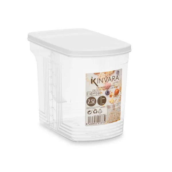 Ruoan säilytysrasia Kinvara Harmaa Läpinäkyvä 2,5 L 20,5 x 17 x 13 cm (24 osaa)