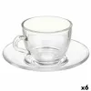 Šalica s Tanjurićem Vivalto Läbipaistev Klaas 85 ml (6 Ühikut)