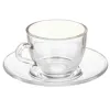 Tase ar šķīvi Vivalto Caurspīdīgs Stikls 85 ml (6 gb.)