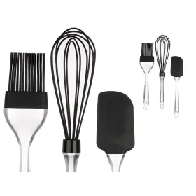 Set of Kitchen Utensils Kinvara Silicone Plastic 14,5 x 29 x 5 cm 15,5 x 34 x 6 cm Bakery (8 Units)