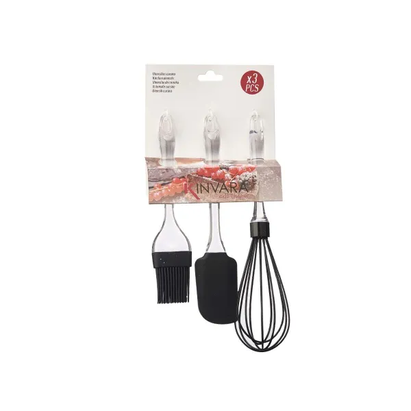 Set of Kitchen Utensils Kinvara Silicone Plastic 14,5 x 29 x 5 cm 15,5 x 34 x 6 cm Bakery (8 Units)