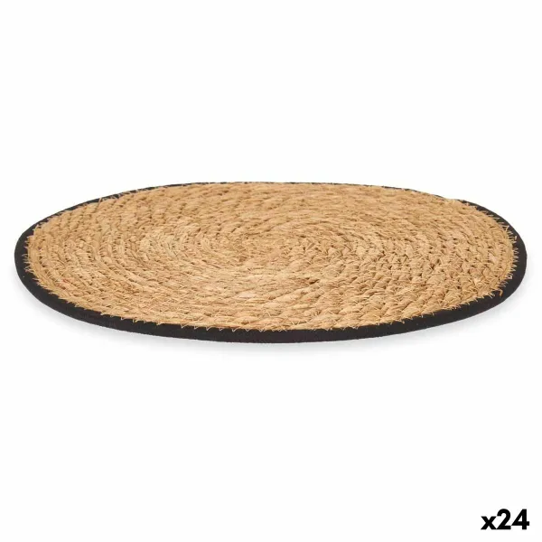 Tabletti Kinvara Musta Puuvilla Merilevä 35 x 0,6 x 35 cm (24 osaa)