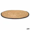 Table Mat Kinvara Black Cotton Marine algae 35 x 0,6 x 35 cm (24 Units)