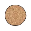 Table Mat Kinvara Black Cotton Marine algae 35 x 0,6 x 35 cm (24 Units)