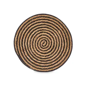 Table Mat Kinvara Black Cotton Marine algae 35 x 0,6 x 35 cm (24 Units)