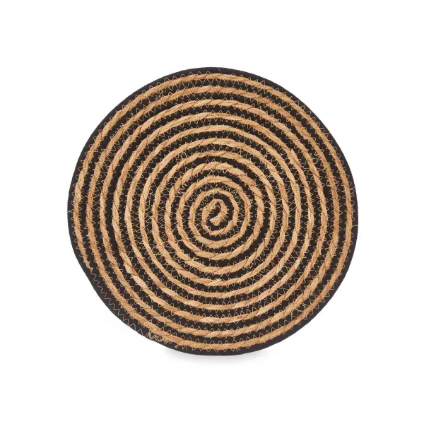 Tabletti Kinvara Musta Puuvilla Merilevä 35 x 0,6 x 35 cm (24 osaa)
