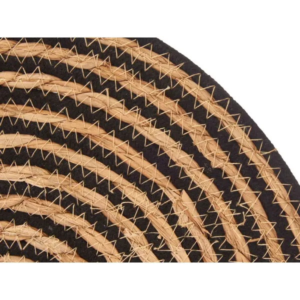 Table Mat Kinvara Black Cotton Marine algae 35 x 0,6 x 35 cm (24 Units)