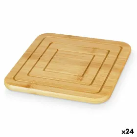 Table Mat Kinvara Natural Bamboo Squared 19 x 1 x 19 cm 18,7 x 1 x 18,7 cm (24 Units)