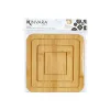 Table Mat Kinvara Natural Bamboo Squared 19 x 1 x 19 cm 18,7 x 1 x 18,7 cm (24 Units)