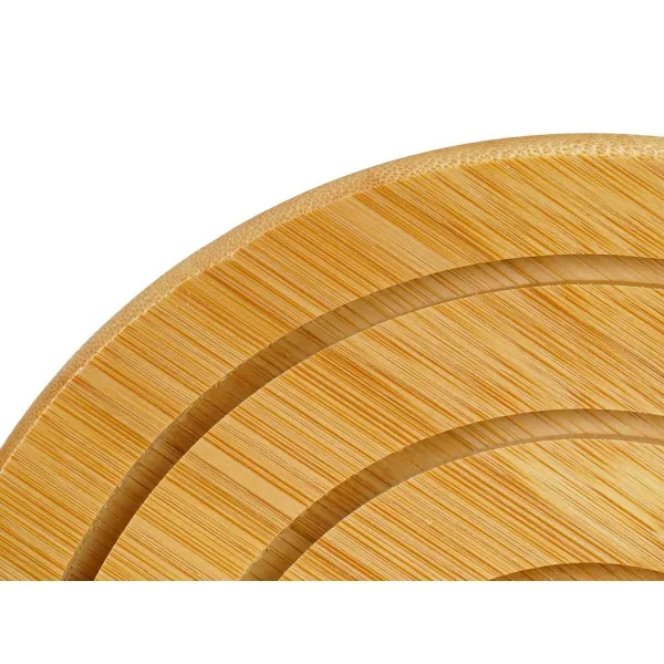 Tabletti Kinvara Luonnollinen Bambu Pyöreä 19 x 1 x 19 cm (24 osaa)