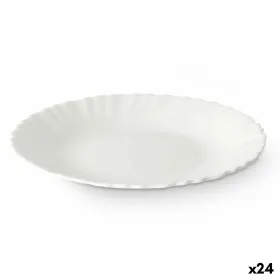 Dessert dish Vivalto White Opaline glass 19 x 2 x 19 cm (24 Units)