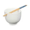 Bļoda Kinvara Balts Bambuss Porcelāns 24 x 10,7 x 13,3 cm Zobu bakstāmie asiatico/oriental (12 gb.)