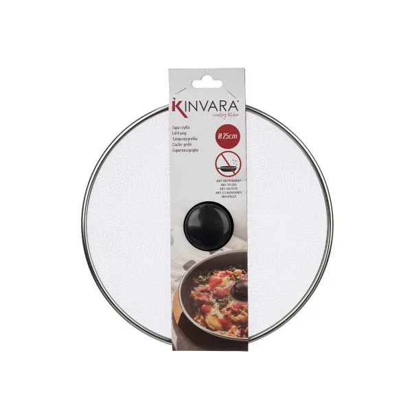 Frying Pan Lid Kinvara Metal Steel 25 x 1 x 25 cm Grille (24 Units)