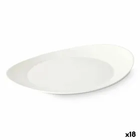 Flat Plate Vivalto White Opaline glass 30,5 x 3 x 26 cm (18 Units)