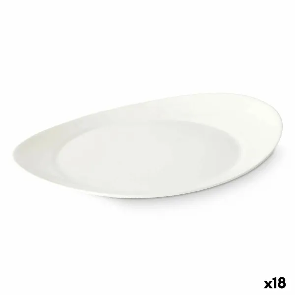 Plakans trauks Vivalto Balts Opalīna stikls 30,5 x 3 x 26 cm (18 gb.)