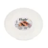 Flat Plate Vivalto White Opaline glass 30,5 x 3 x 26 cm (18 Units)