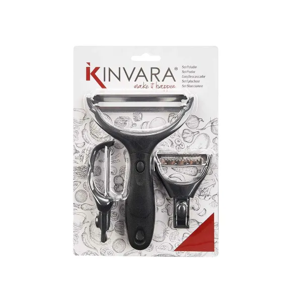 Kuorijasarja Kinvara Metalli Ruostumaton teräs polypropeeni ABS 14,5 x 22 x 2,5 cm Vaihdettavat päät 3 Kappaletta (24 osaa)